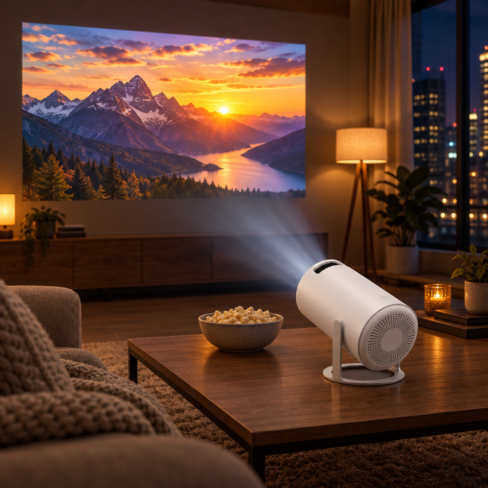 Proyector Portátil HY-300 Pro – Cine en tu Pared