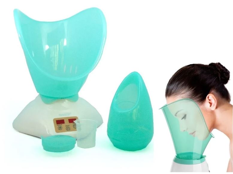 Sauna facial de vapor con dos copas