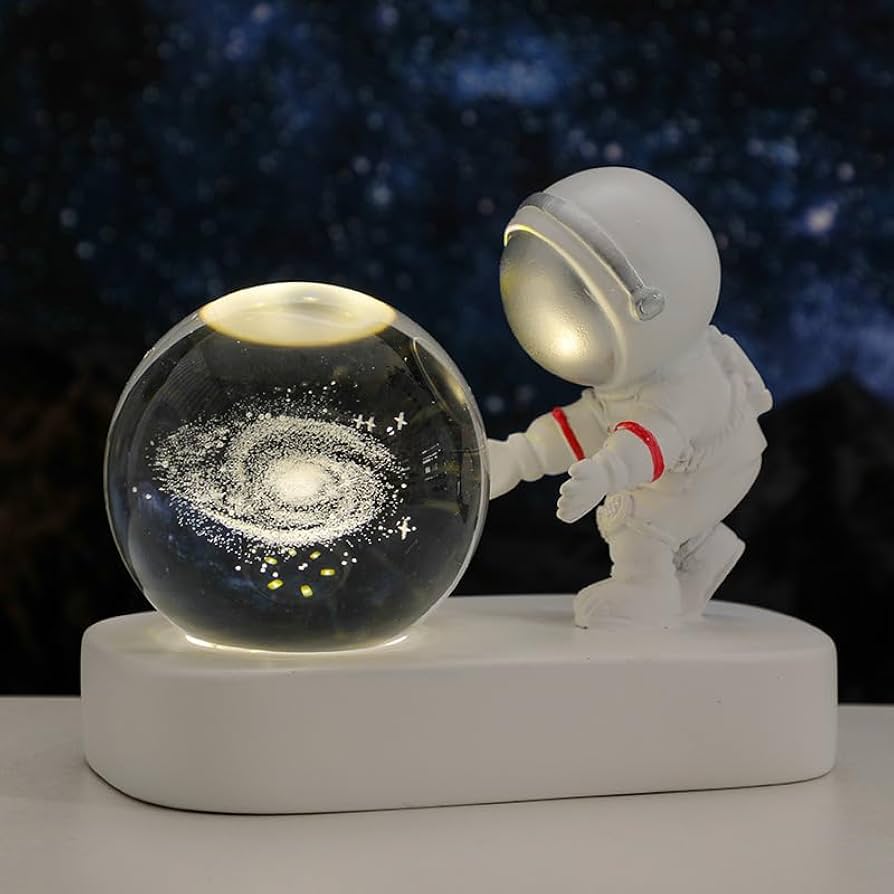 Lámpara esfera galaxia con astronauta