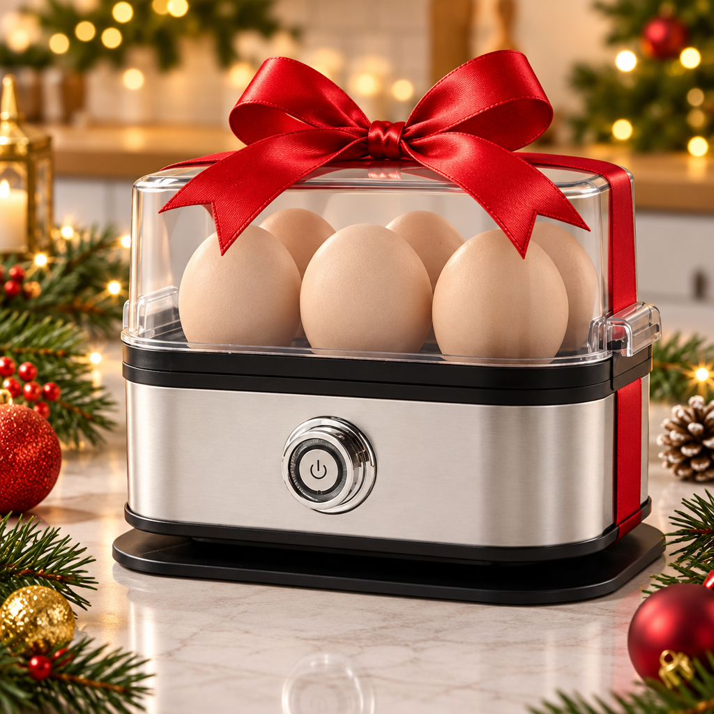 Hervidor de huevos con moño de regalo
