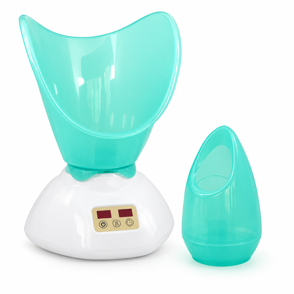 Sauna facial de vapor con sus dos copas