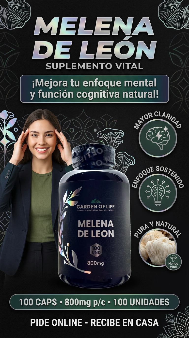 Melena de León - mayor claridad, enfoque sostenido, pura y natural